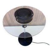 Lampe post-moderne vintage en métal noir et plexiglass des années 70