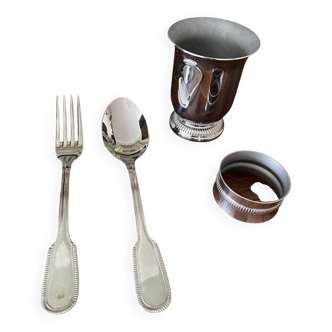 silver-plated baptism box Couzon