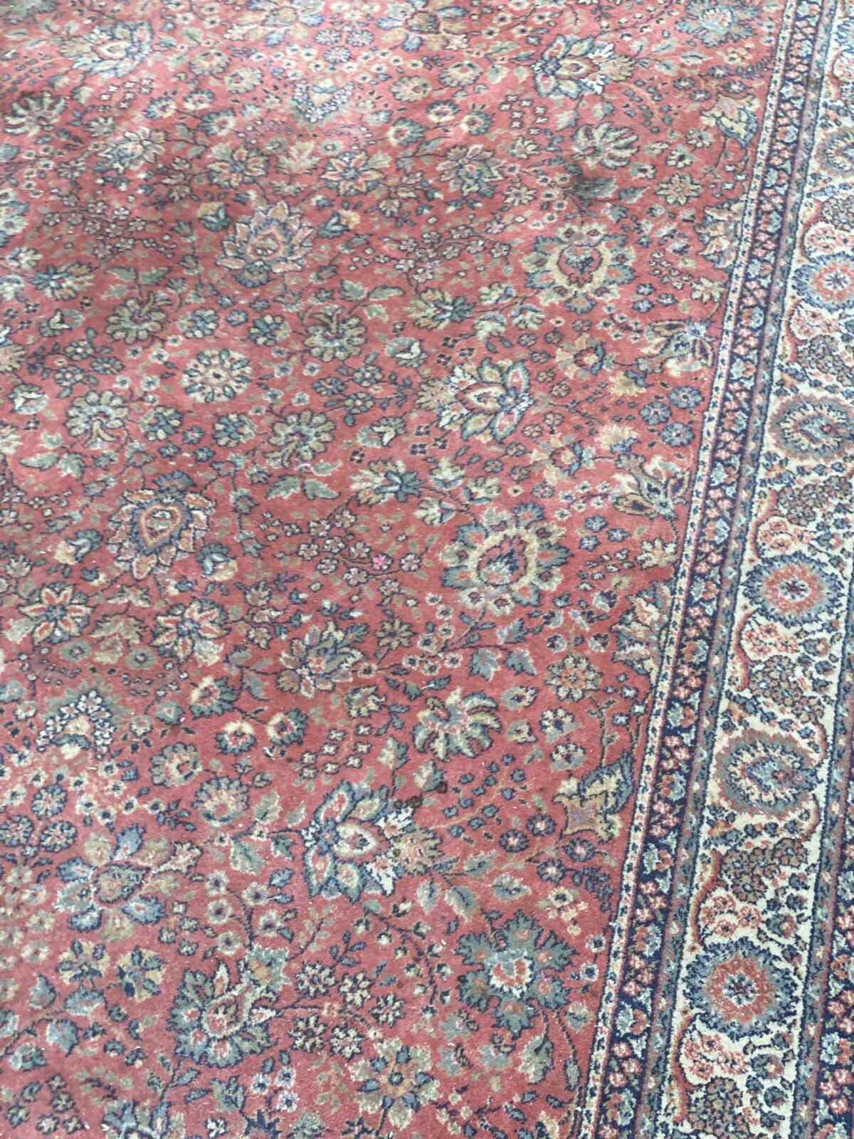 Persian rug burgundy wool 135x195cm