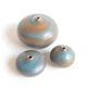 Trio de céramiques miniatures vertes Antonio Lampecco