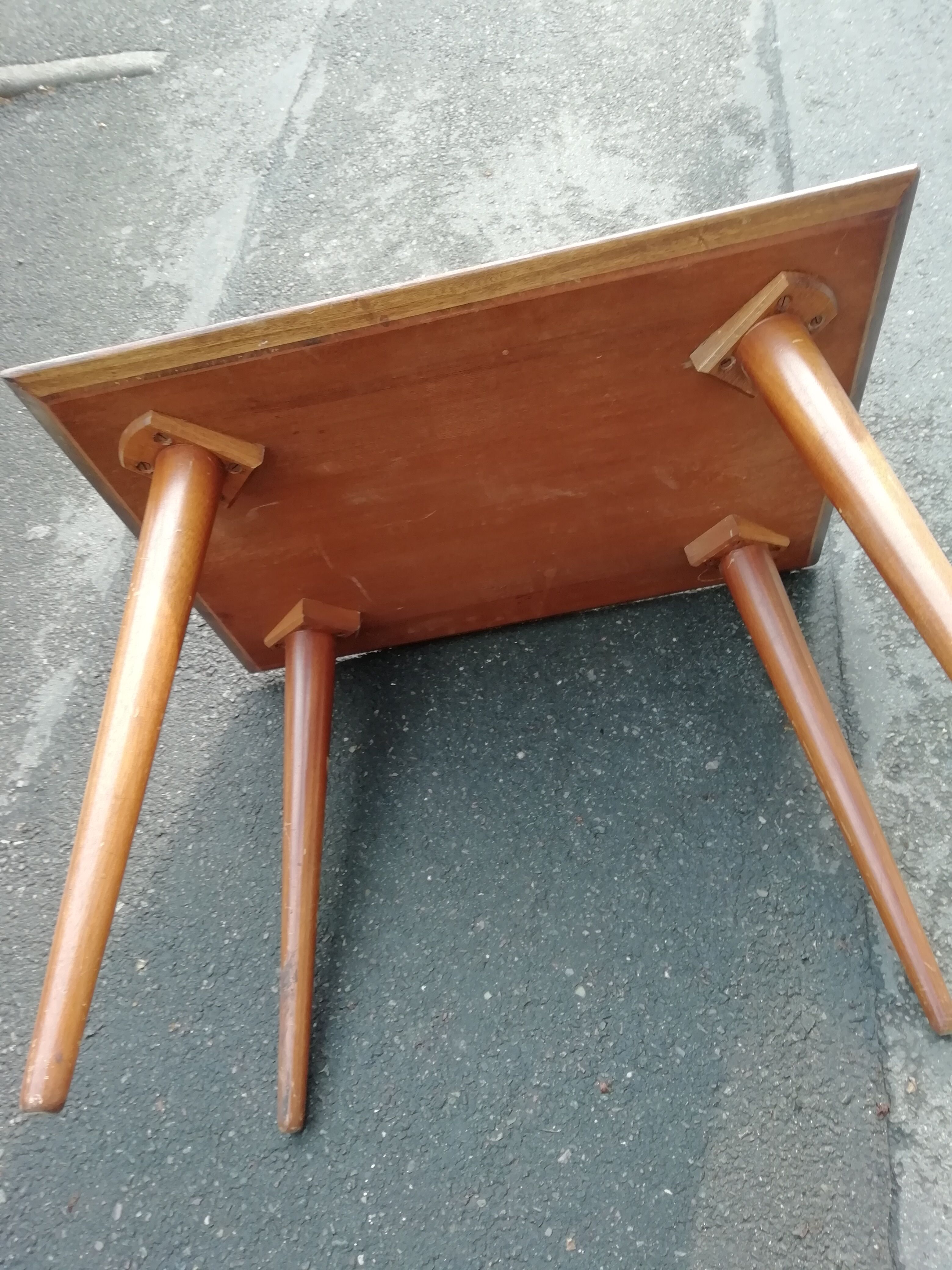 Scandinavian compass foot coffee table