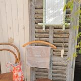 Patinated bamboo mirror