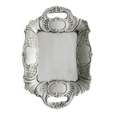 Plateau, plat ancien en céramique blanche