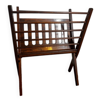 Magazine rack by Cees Braakman in varnished beech, circa 1960