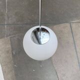 Vintage glass ball pendant lamp in German space style by Limburg.