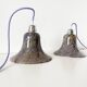 Paire de baladeuses globe opaline violet vintage