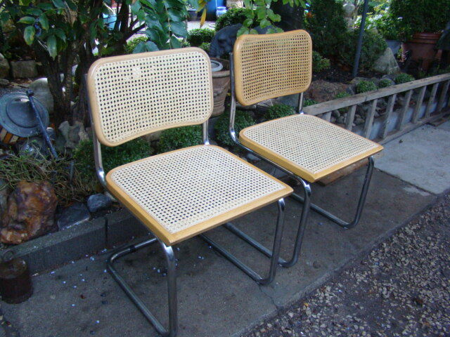 Pair of chairs Cesca B32 Marcel Breuer