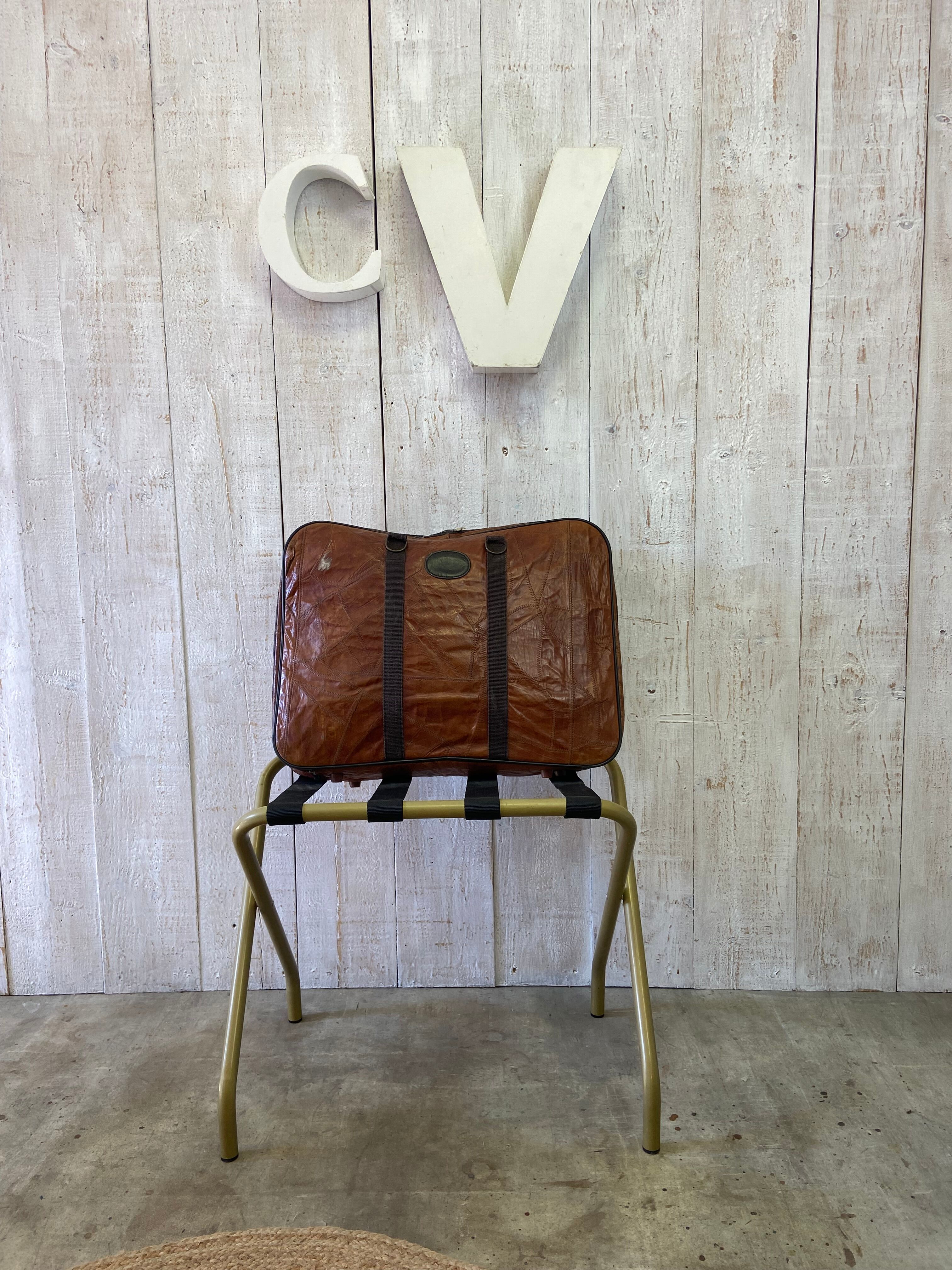 Vintage hotel luggage rack