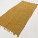 Turkish Dark Mustard Vintage Kilim Rug, 135x268Cm