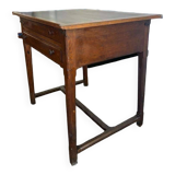 Vintage oak high table / drawing table with deep drawers
