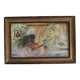Oil on canvas signed F. Fosso, depicting a man pulling a cart.