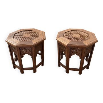 Pair of oriental style side tables