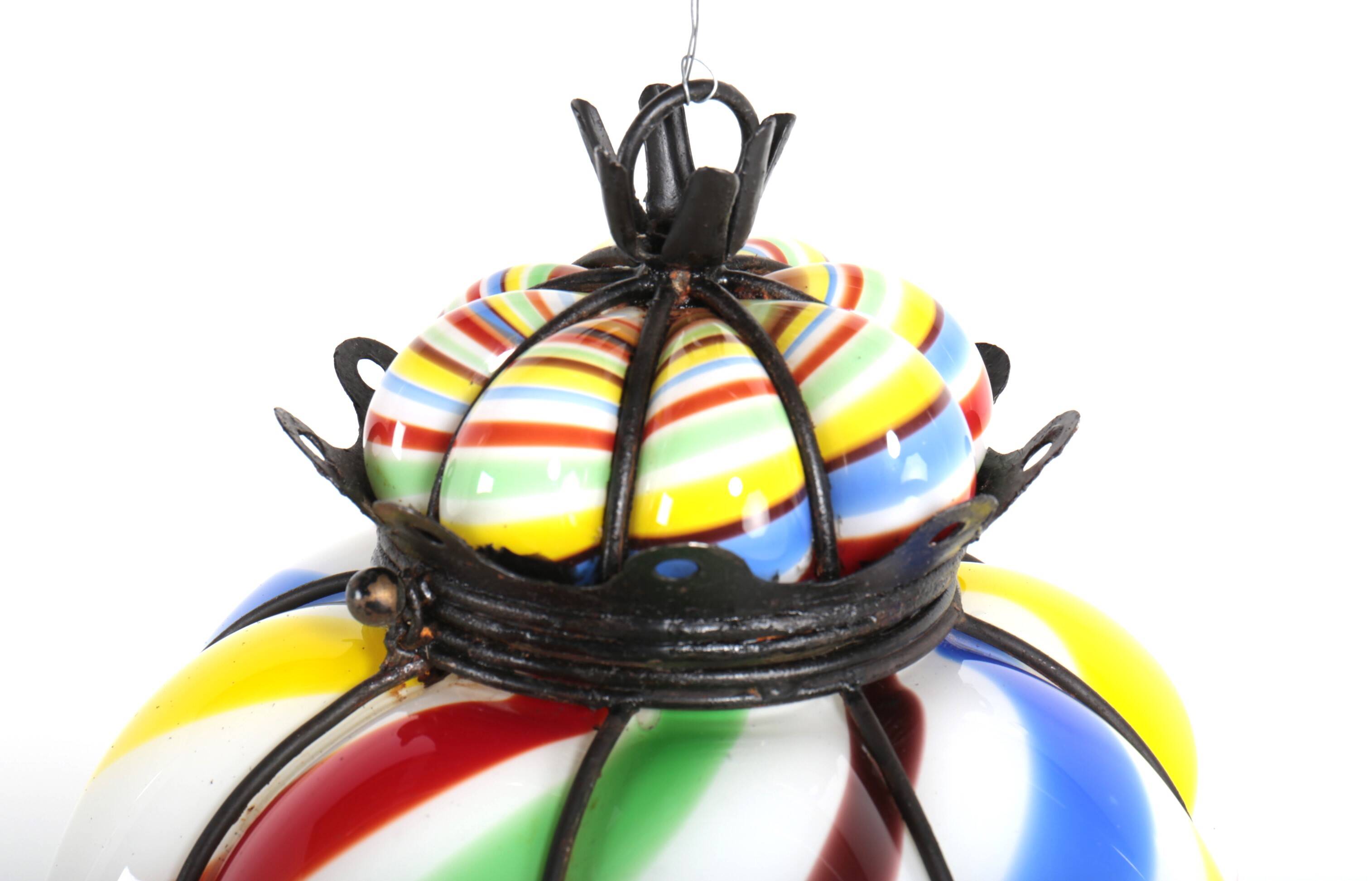 "Barley Sugar" lantern in Murano glass, circa 1950