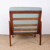 Paire de Fauteuils Danois en Teck, tissu et cuir, modèle N°4 Capella Illum Wikkelsø/Niels Eilersen.