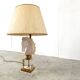 Brass and glass horse head table lamp, 1970s France