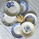 Old flat plates mismatched in earthenware
