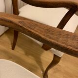 Beige and canning armchairs