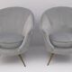 Fauteuils en velours italiens modernes du milieu du siècle, attribués à Federico Munari, années 1950