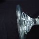 Bohemian crystal champagne flutes, foot with faceted ball