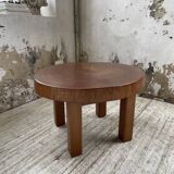 Circular brutalist table from the 1950s