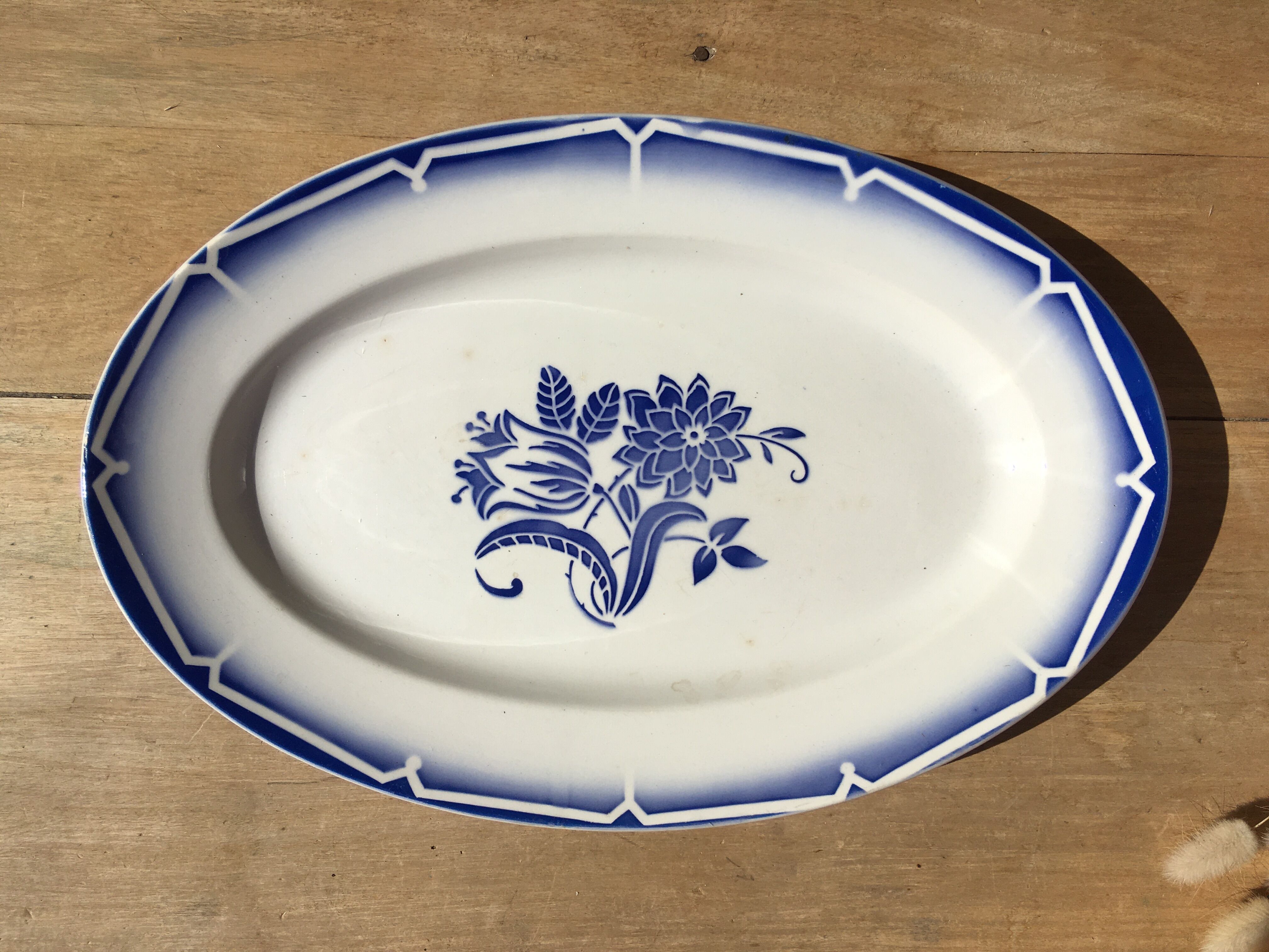 Oval dish Sarreguemines and Digoin