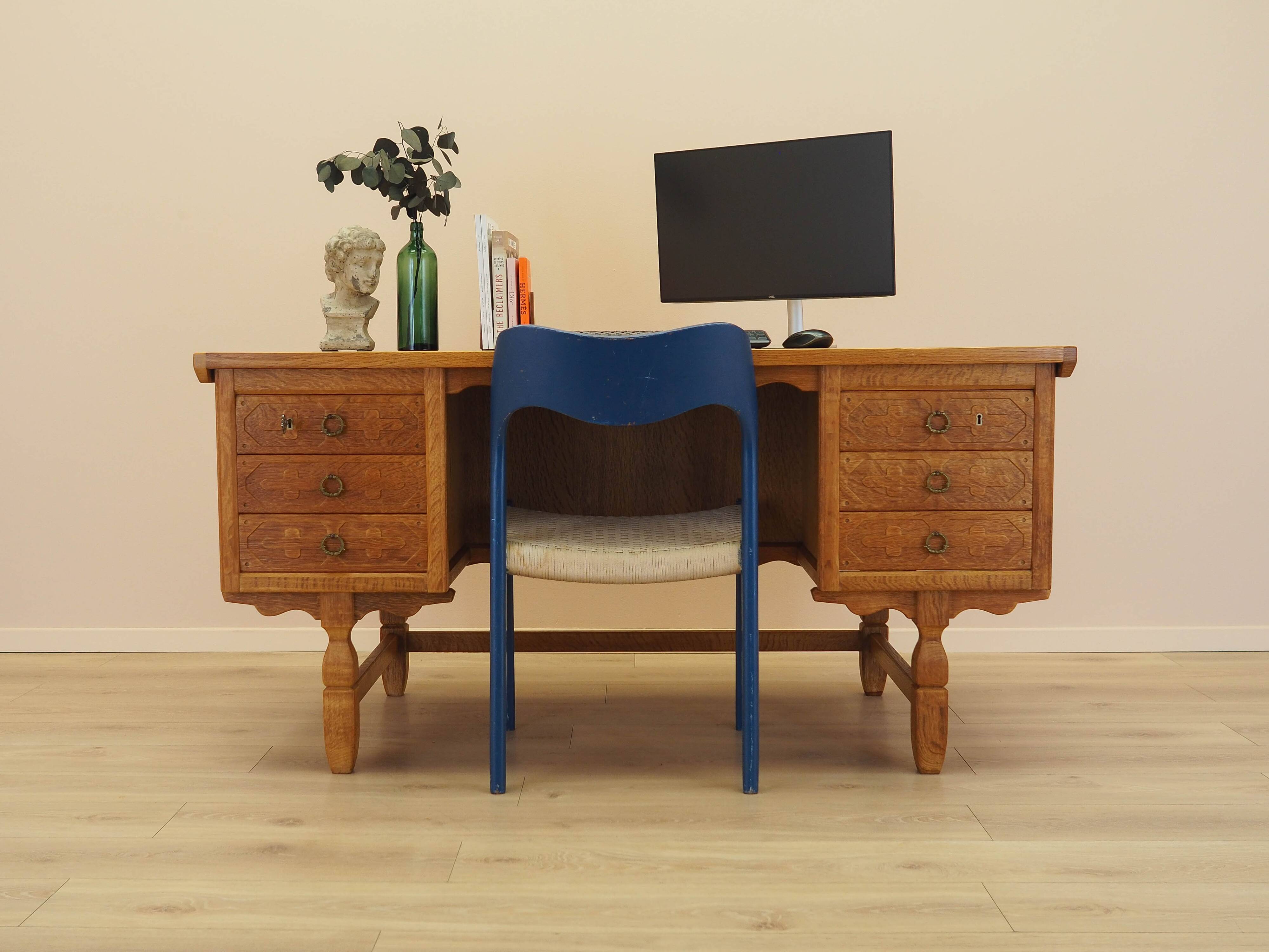 Oak desk, Danish design, 1960s, designer: Henning Kjærnulf