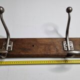 School wall coat rack, old, 3 hooks, 80 cm