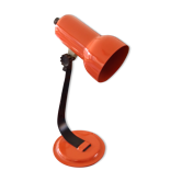 Desk lamp metal orange 70' vinatge indus