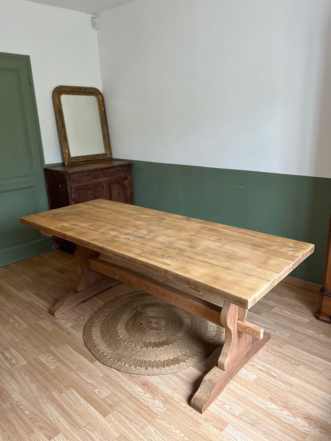 Monastery table, solid wood, country - farmhouse table