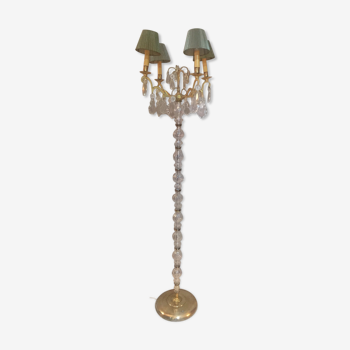 Floor lamp glass and brass of the 1950s