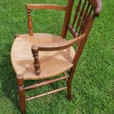 Wooden chair and straw