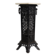 Orientalist Cast Iron side table with Marble Top, late 19th Century