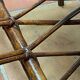 Rattan magazine rack, shelf with ceramic tiles R. Capron