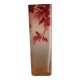 François-Théodore Legras vase à sections carré série Rubis Art Nouveau 1900