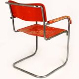 Bauhaus FN 74 Cantilever Chair in Plywood and Chrome by H.J. Hagemann, 1930s