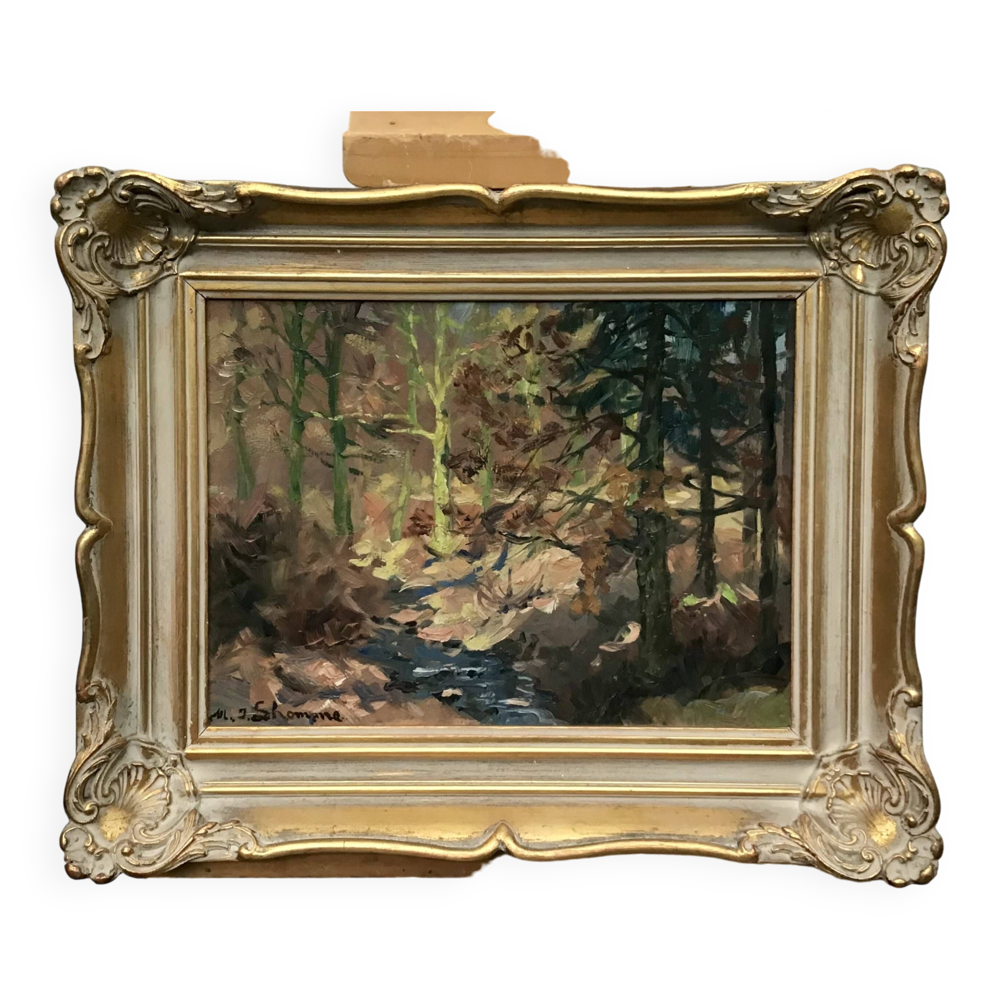 “Stream in the forest” by Modeste-Jean Lhomme. Liège school of landscape