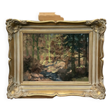 “Stream in the forest” by Modeste-Jean Lhomme. Liège school of landscape