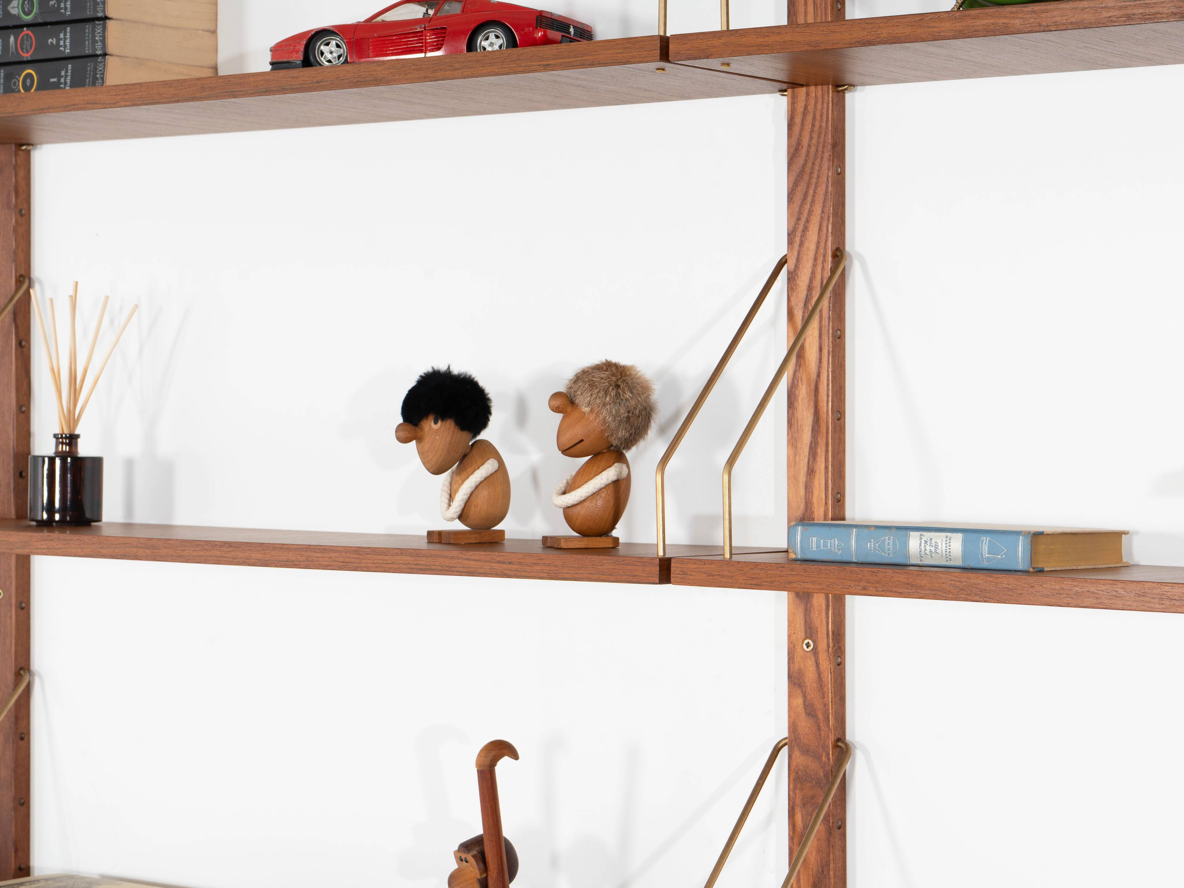 Teak modular shelving unit, Danish design, 1960s, designed by Rud Thygesen