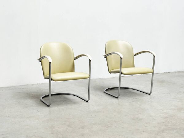Paire de chaises longues modèle 414 par WH Gispen modèle 414