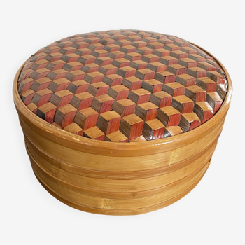 Boîte ronde en bambou