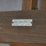 Large solid oak art deco table by Henri Bonjour 1930s