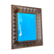Antique Metal Picture Frame in Baroque style convex glass