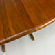 Vintage round teak dining table solid wood danish design 70s