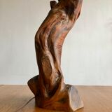 Anthropomorphic wooden lamp foot