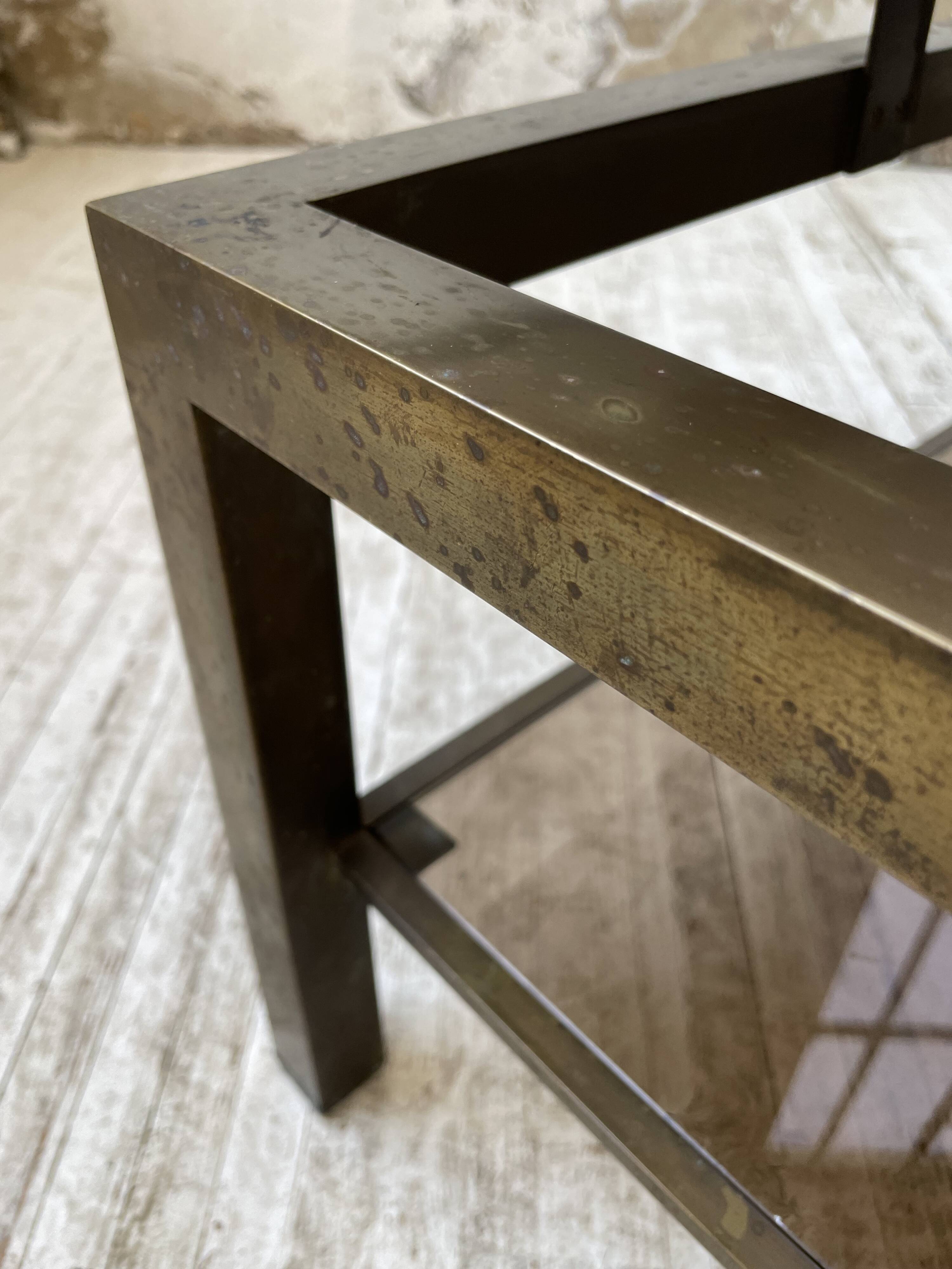 Brass coffee table attributed to Guy Lefevre for Maison Jansen