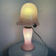 Vintage pink glass table lamp – Mushroom shade and base in