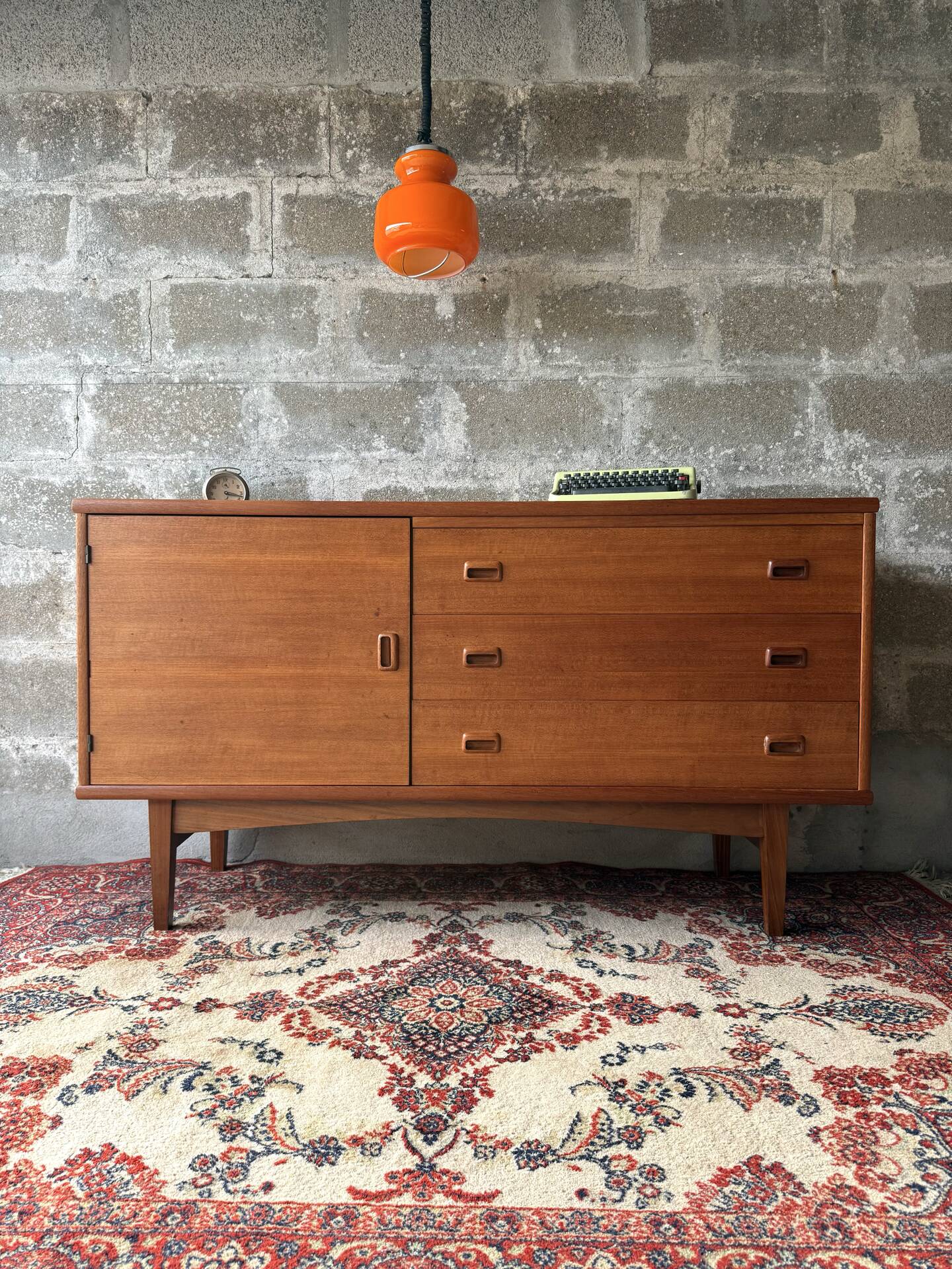 Enfilade buffet scandinave vintage en teck, 1960