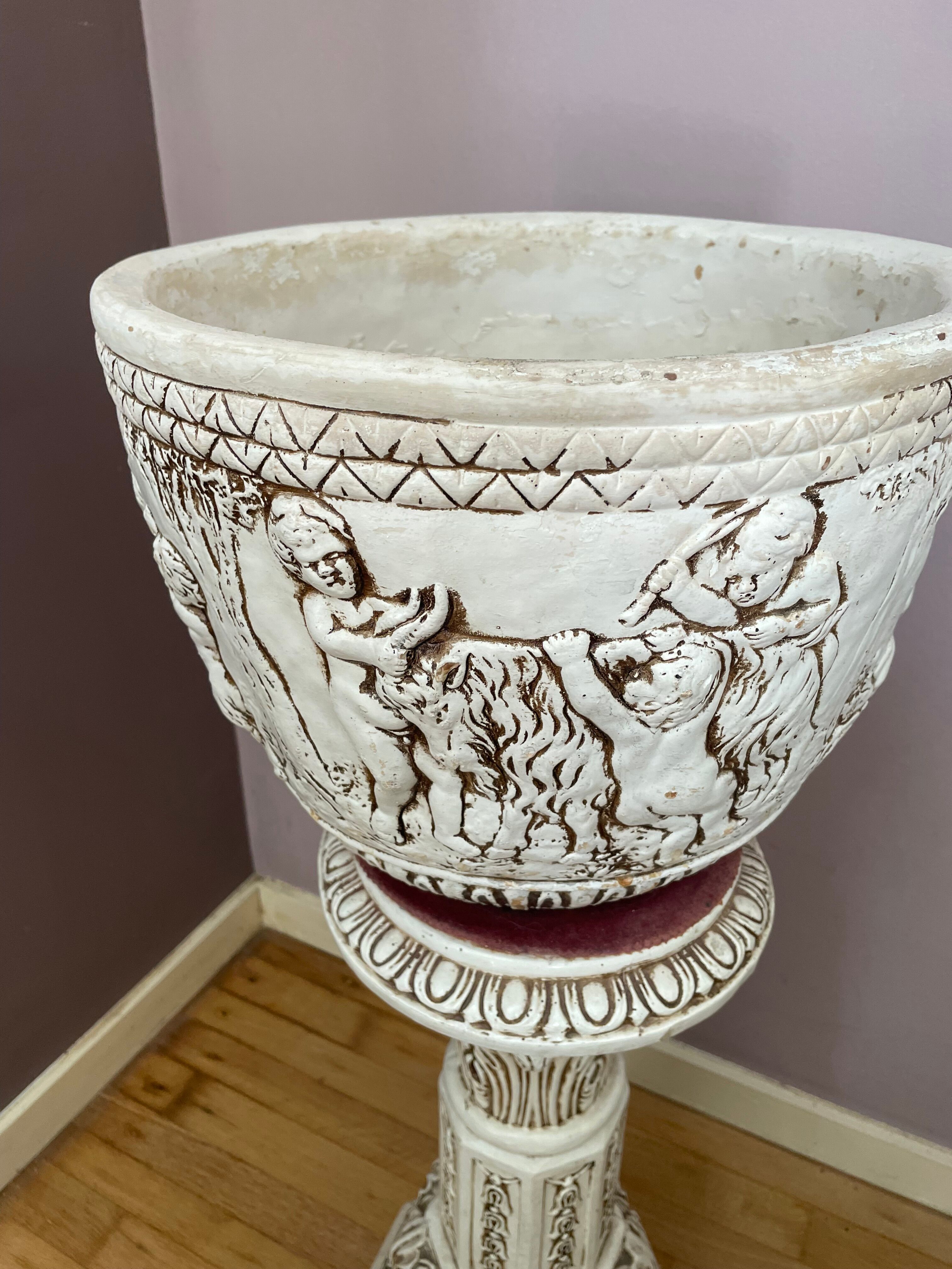 Plant holder plaster column