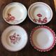 Lot 4 hollow plates mismatched art deco Badonviller Digoin