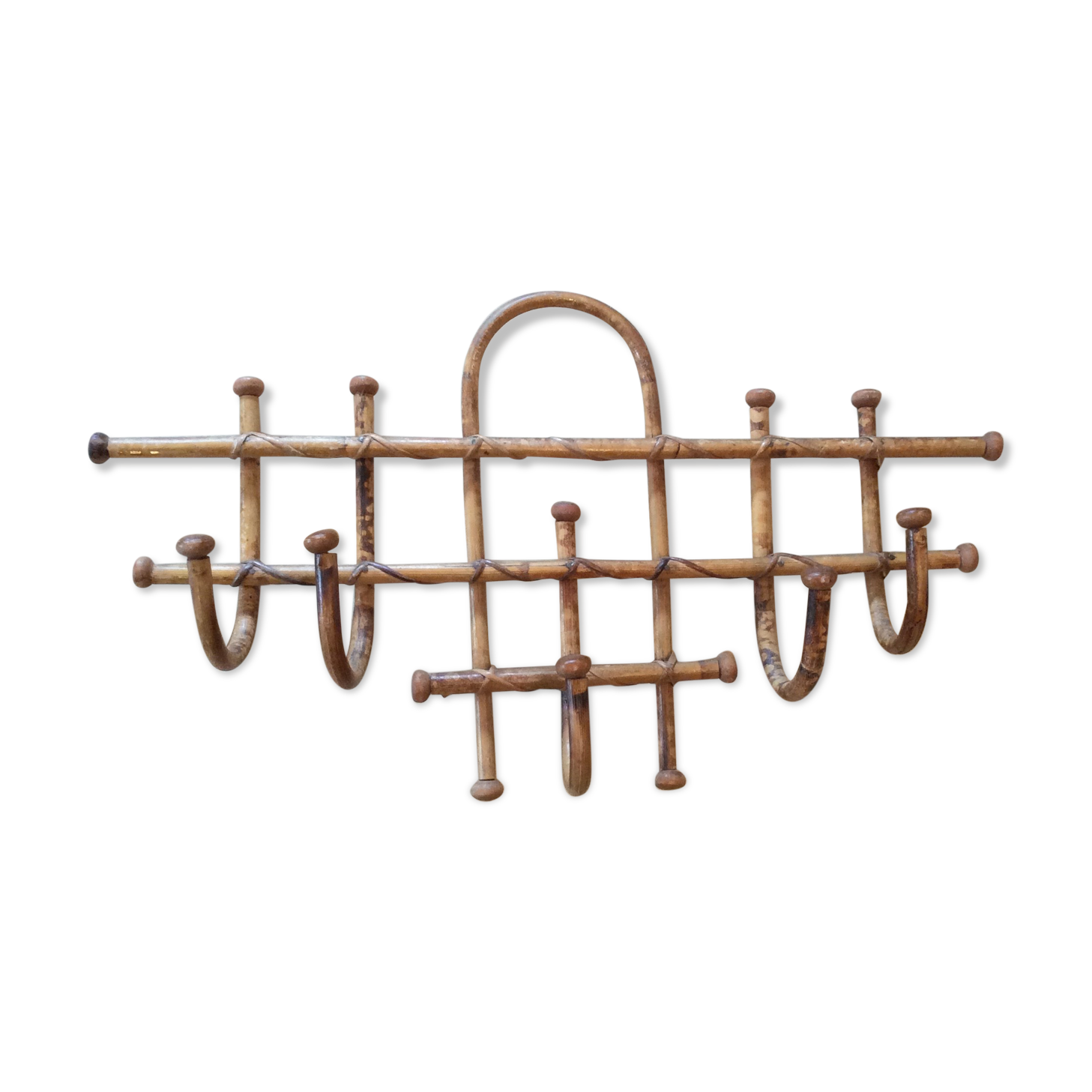 Vintage bamboo coat holder from the 50s-60s